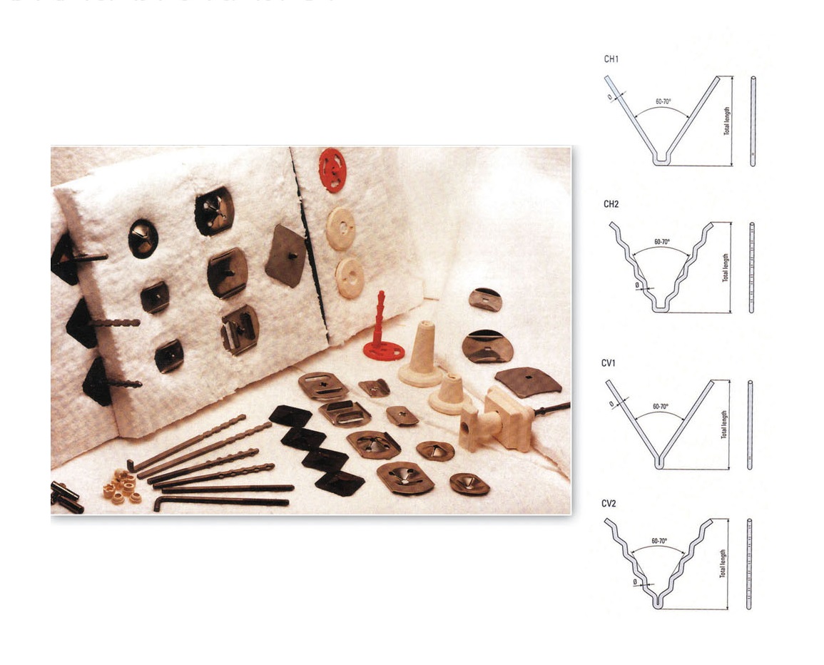 ملزومات عایق کاری از جنس های سرامیکی، استیل و فولادی 